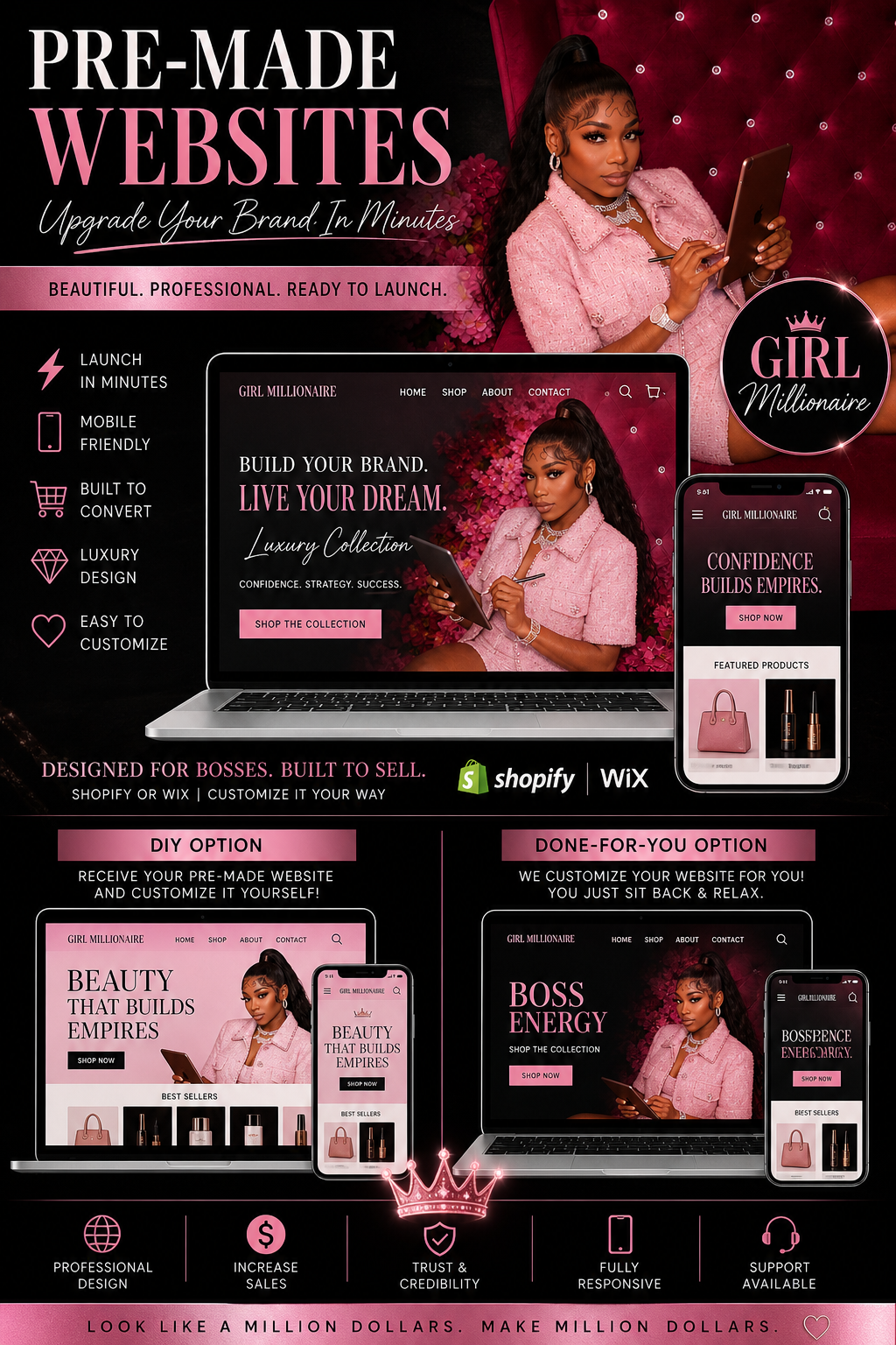 PRE-MADE WEBSITE